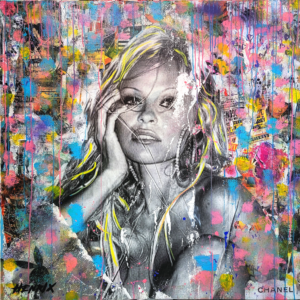 Baywatch Beauty original painting by Miami artist Henrix – acrylic on canvas