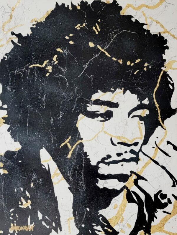 Original painting by Henrix featuring Jimi Hendrix