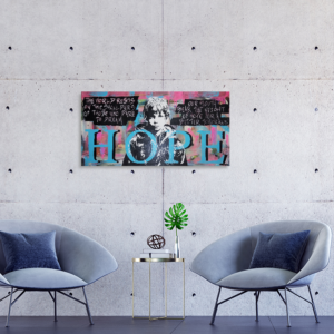 Hope original painting by Miami artist Henrix – mixed media on canvas