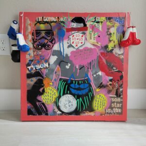 Iron Mike original painting by Miami artist Henrix – mixed media on canvas