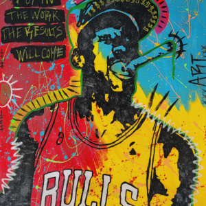 Put In The Work original painting by Miami artist Henrix – acrylic, oil and spray paint