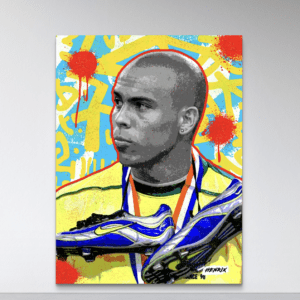 Ronaldo The Phenom canvas print – R9 France 98 pop art by Miami artist Henrix