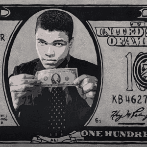 Wall Street Weigh In original painting by Miami artist Henrix – Muhammad Ali pop art