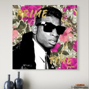 Deion Sanders canvas print – Prime Time pop art by Miami artist Henrix