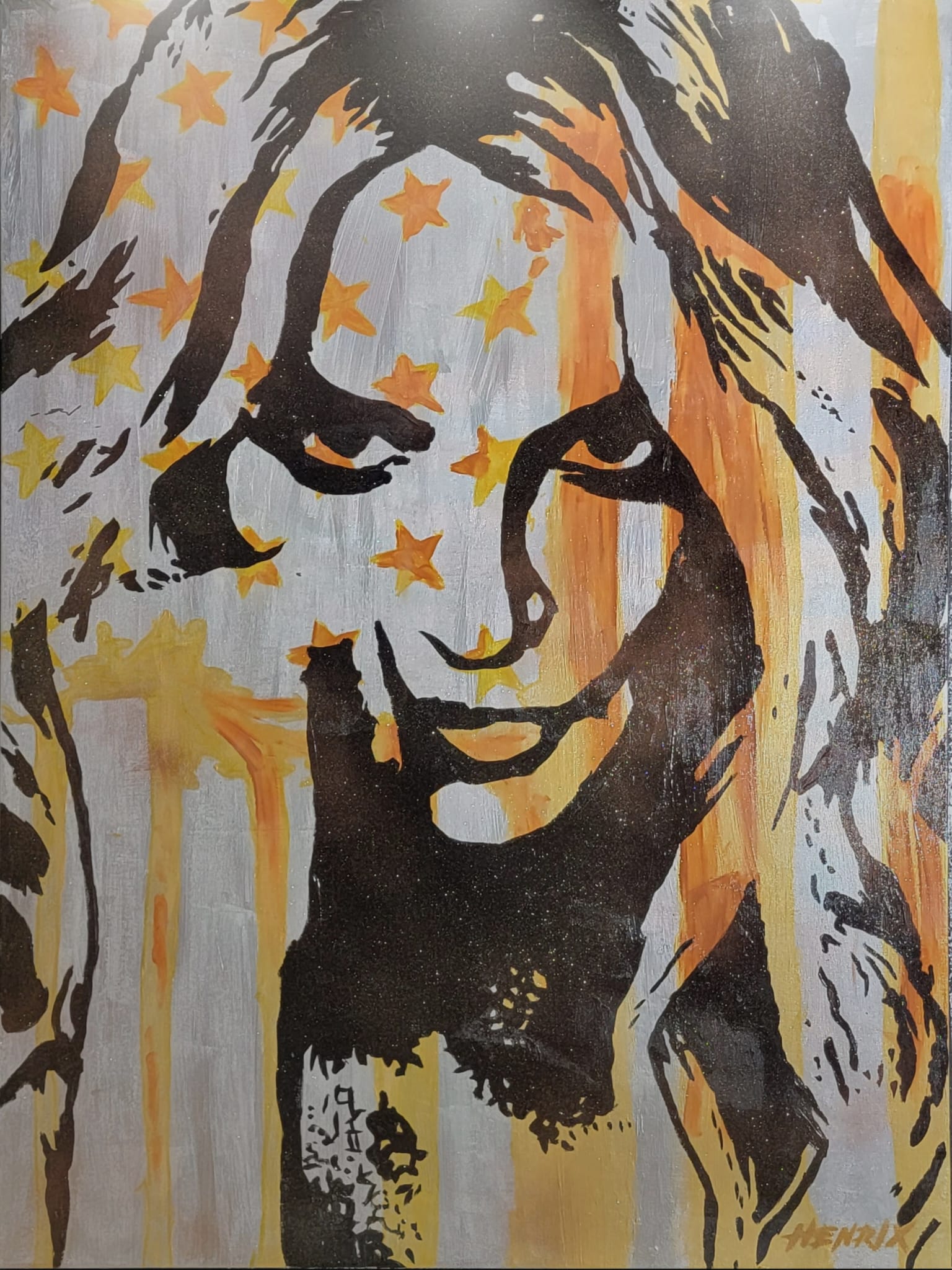 Its Britney Bitch original painting by Miami artist Henrix – American Icons Series