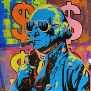 Capitol Gains original painting by Henrix – acrylic with resin and diamond dust