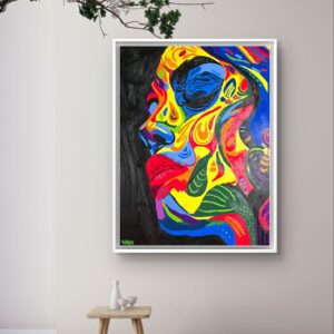 Mother Nature original painting by Henrix nature inspired portrait oil on canvas