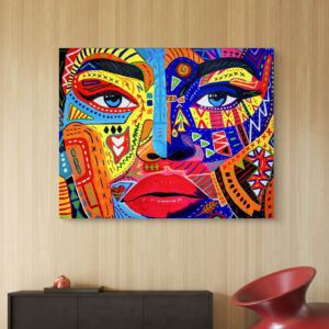 Faces Tell Tales The Eyes Cannot See original painting abstract portrait by Henrix