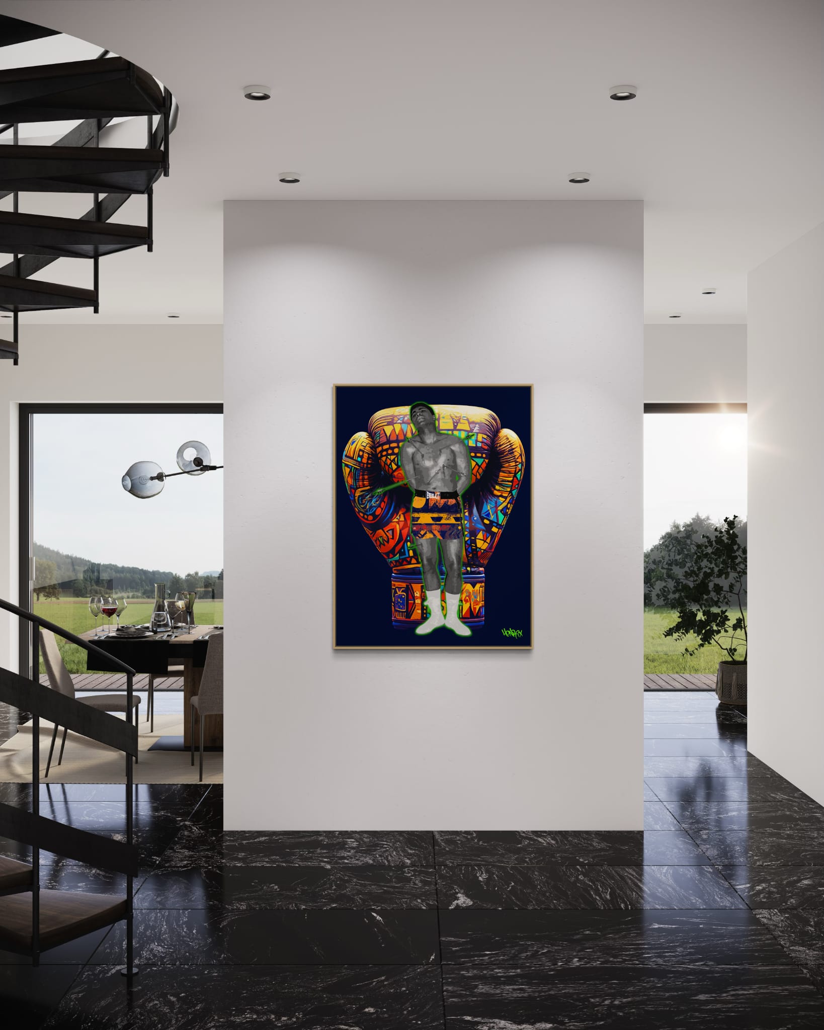 Fight For Life Canvas Print – Charity event pop art portrait by Miami artist Henrix