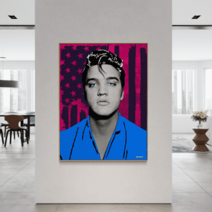 Elvis Presley canvas print pop art portrait by Henrix