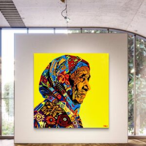 A Mission Of Love Canvas Print – Mother Teresa pop art portrait by Miami artist Henrix