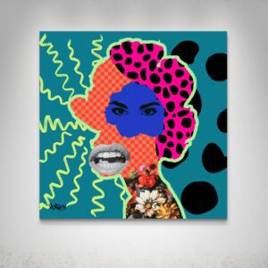 Blah Blah Blah canvas print by Henrix from the Future Expressionism series inspired by expressionist art