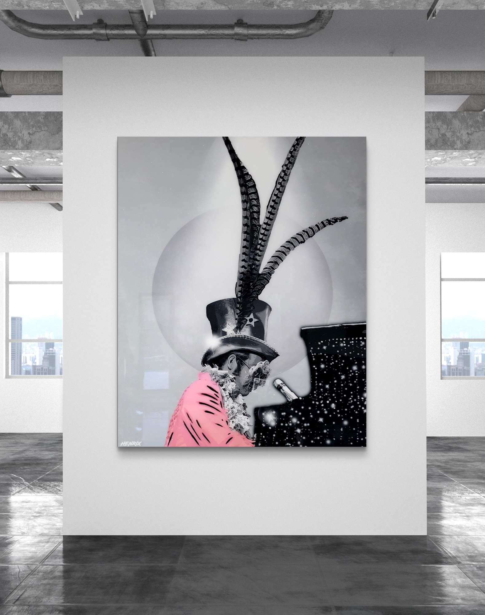 Elton John canvas print by Miami artist Henrix