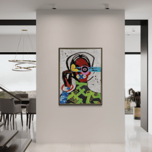 Express Yourself original painting by Henrix acrylic canvas resin finish contemporary expressionism artwork