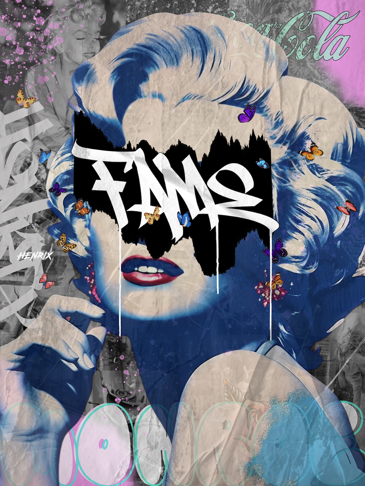 Fame Marilyn Monroe canvas print by Henrix – displayed in room mockup