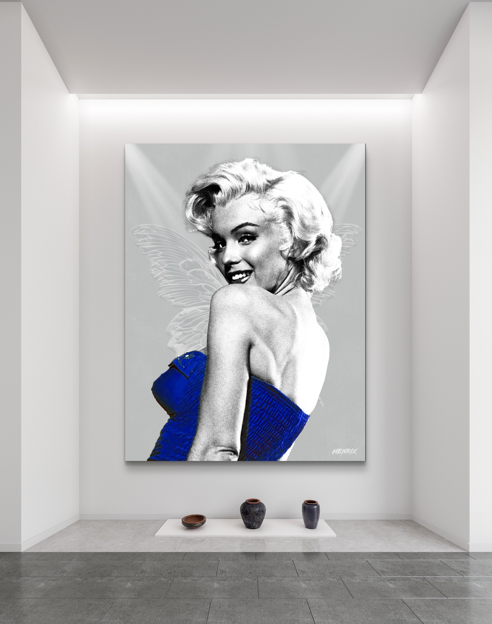 Monroe original painting 2024 by Henrix Marilyn Monroe silver icons artwork
