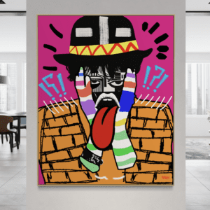 Bass Drop canvas print – Future Expressionism pop art by Miami artist Henrix