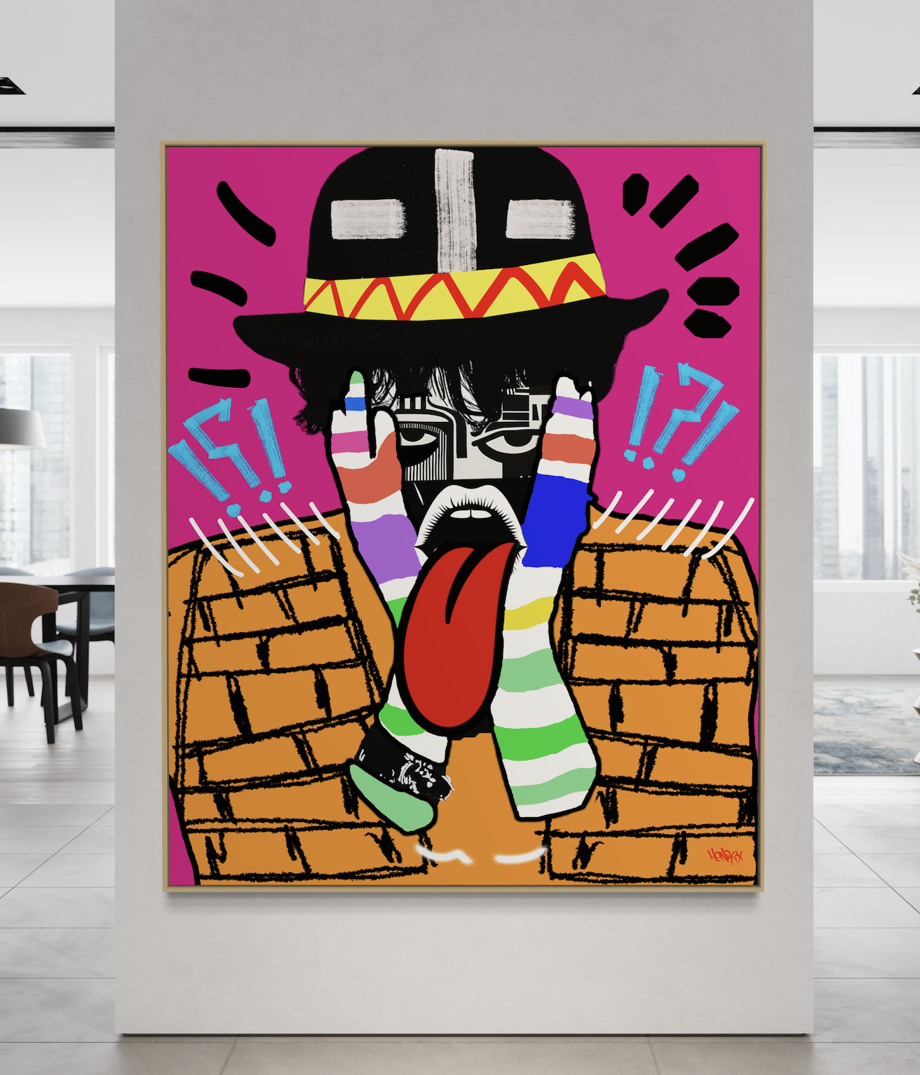 Bass Drop canvas print – Future Expressionism pop art by Miami artist Henrix