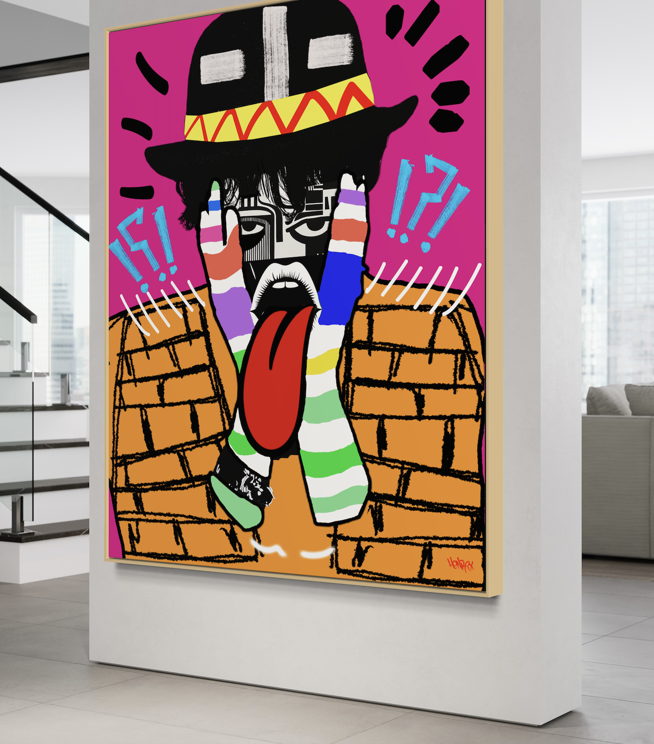 Bass Drop canvas art print displayed on a wall