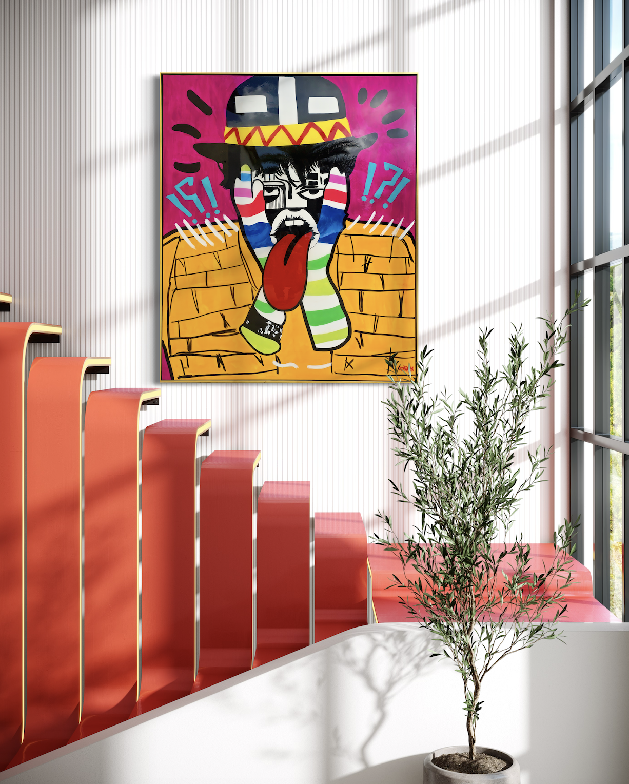 Bass Drop canvas art print displayed in a modern interior setting