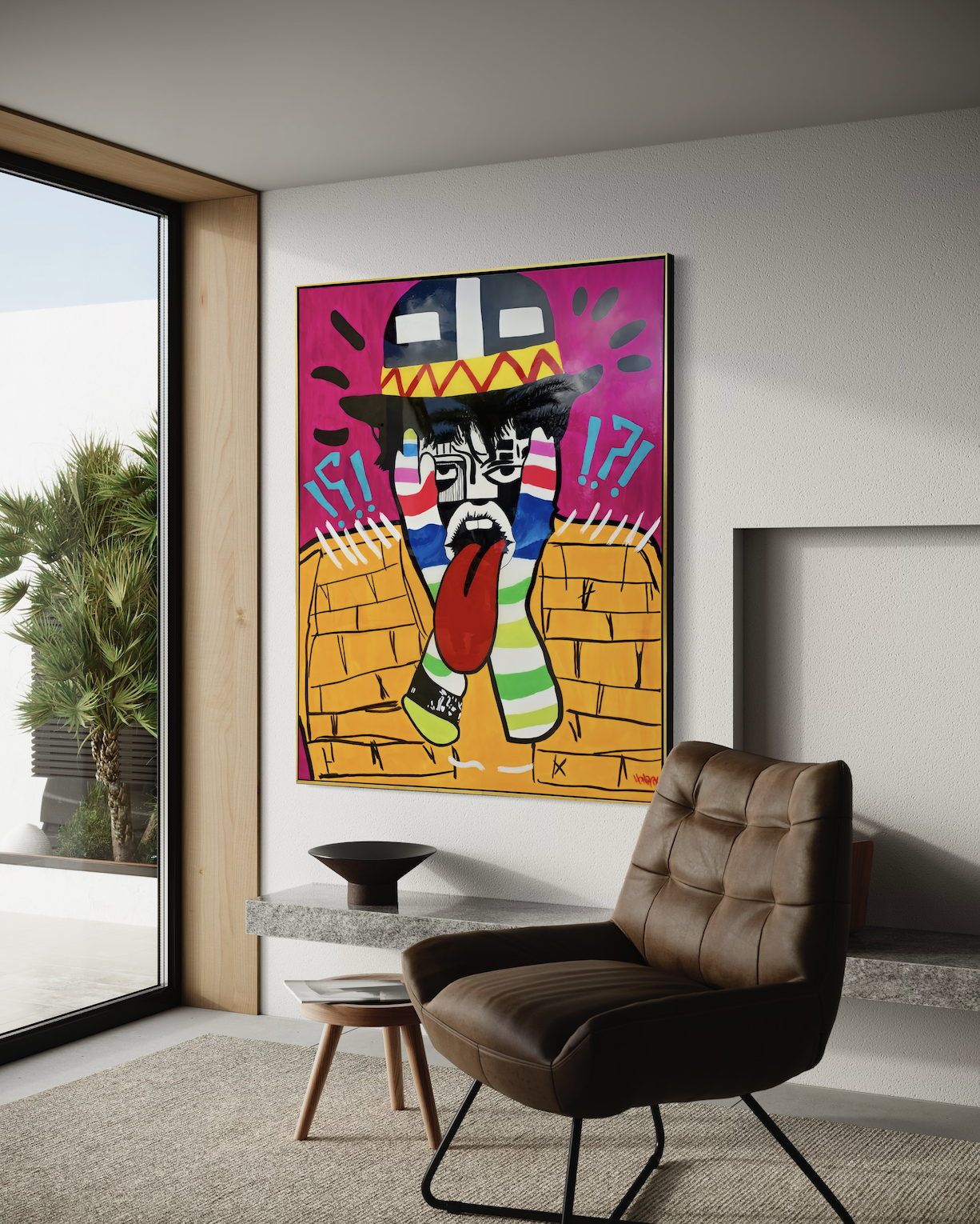 Bass Drop canvas art print displayed in a modern living room
