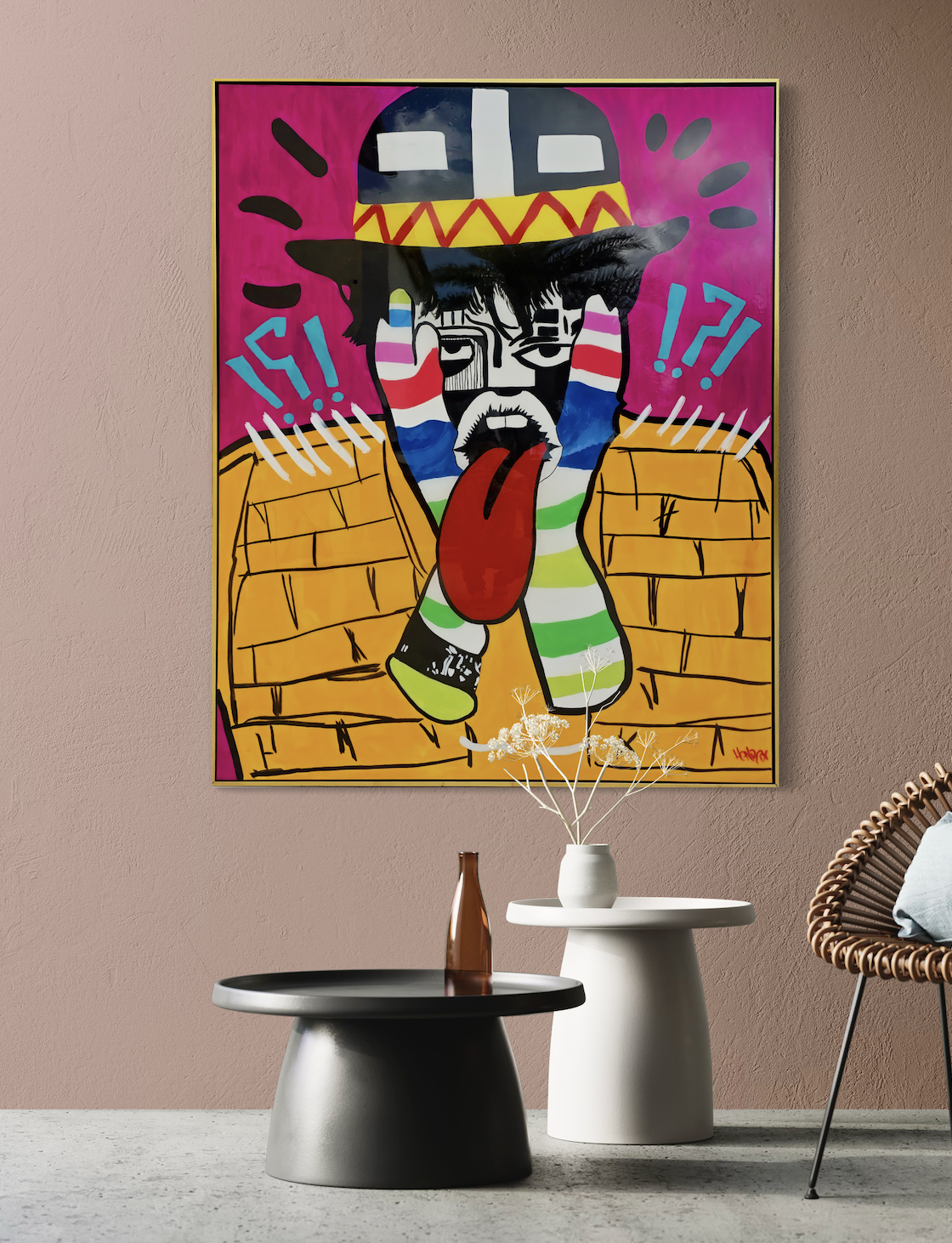 Bass Drop canvas art print displayed in a modern interior setting