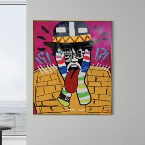Bass Drop original painting by Henrix EDM inspired acrylic canvas resin finish music art