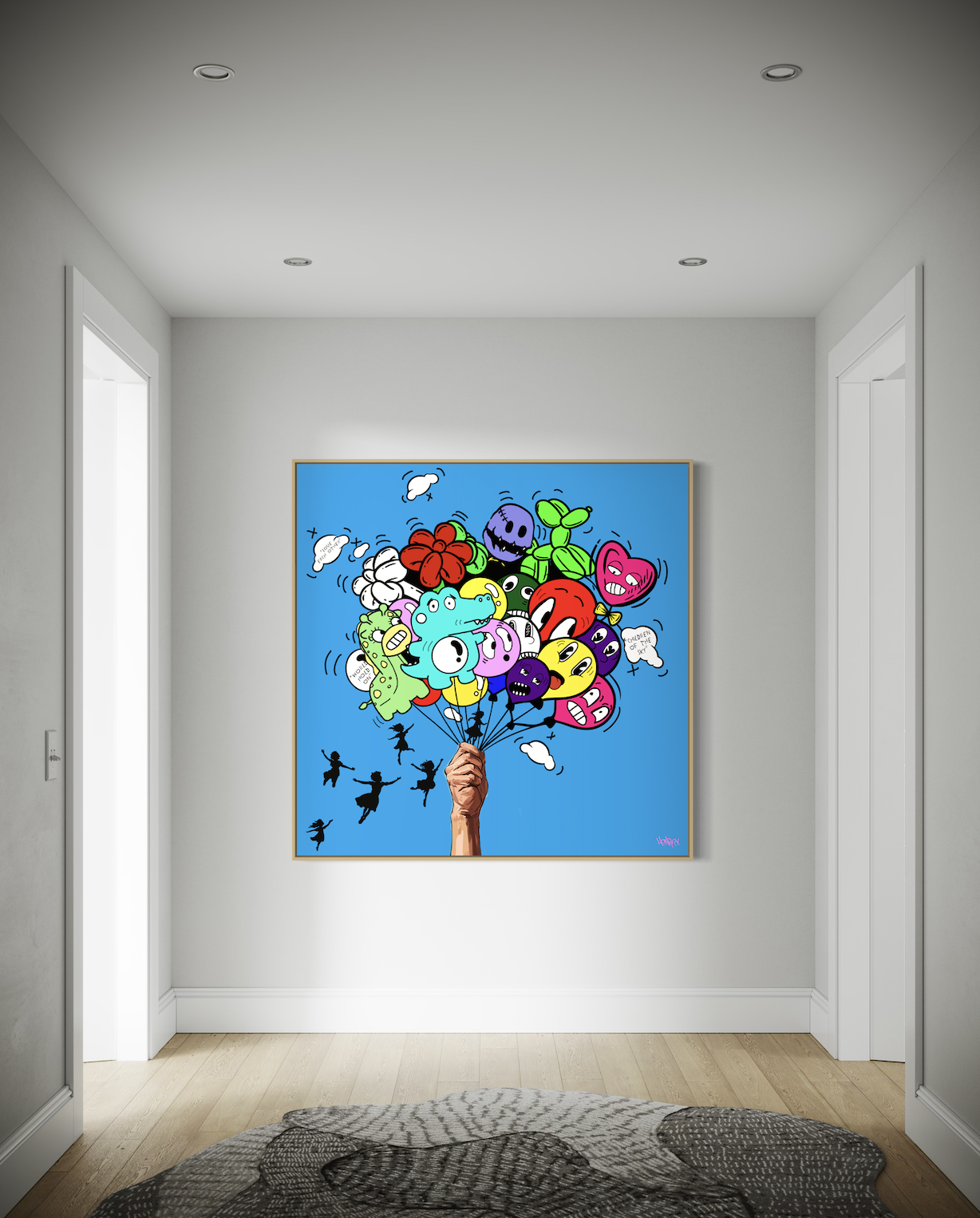 Children of the Sky canvas print by Henrix inspired by Bob Sinclar World Hold On song
