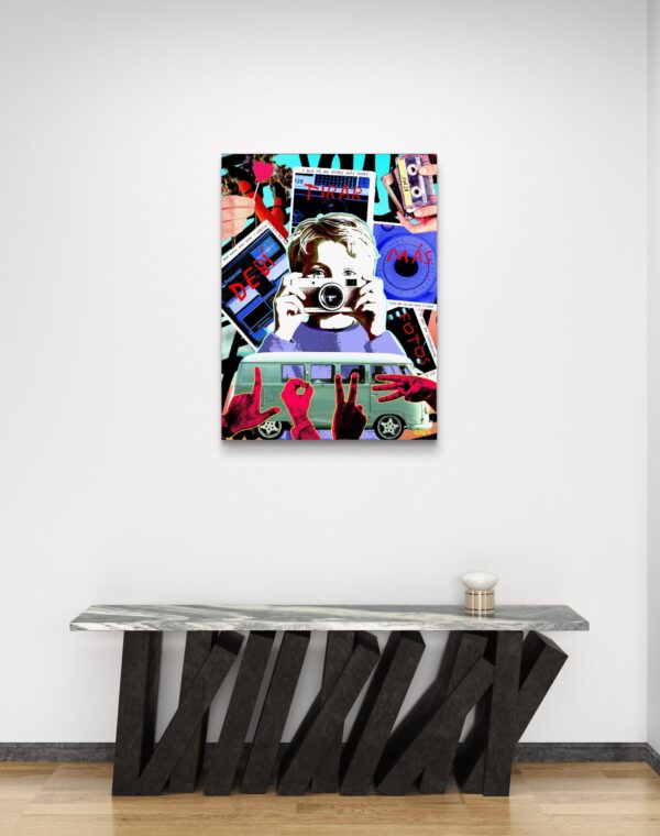 Bad Bunny-inspired canvas art print titled DTMF by Henrix