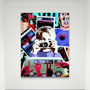 Bad Bunny-inspired canvas art print titled DTMF by Henrix
