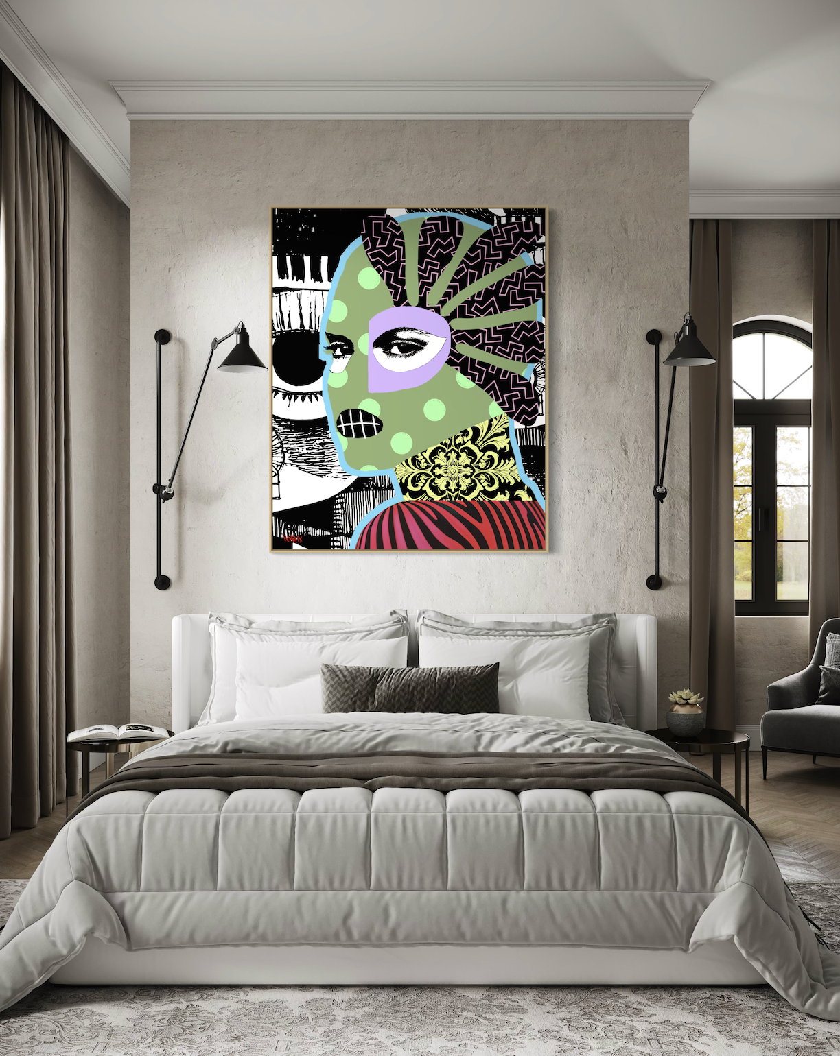 Gangster's Paradise canvas art displayed on wall