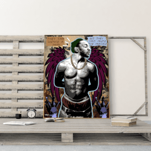 The Message canvas print Kendrick Lamar Tupac fusion pop art by Henrix