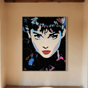 Audrey’s Dream canvas print abstract Audrey Hepburn portrait by Henrix