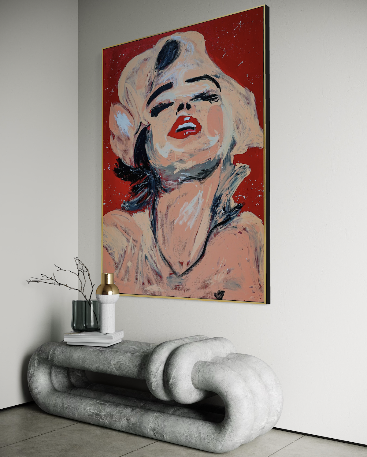 Raw Elegance wall art capturing the raw beauty of Marilyn Monroe