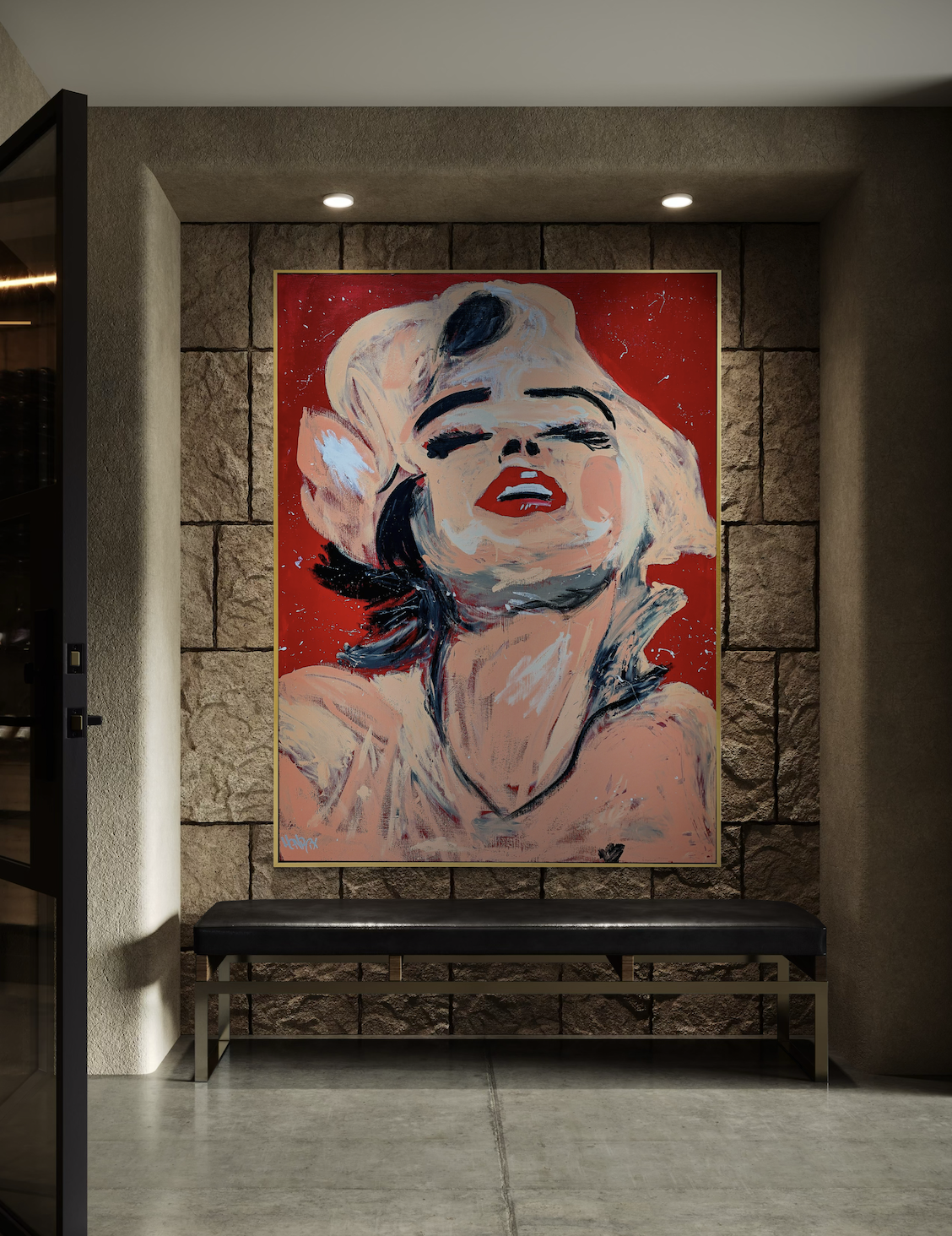 Raw Elegance wall art capturing the raw beauty of Marilyn Monroe