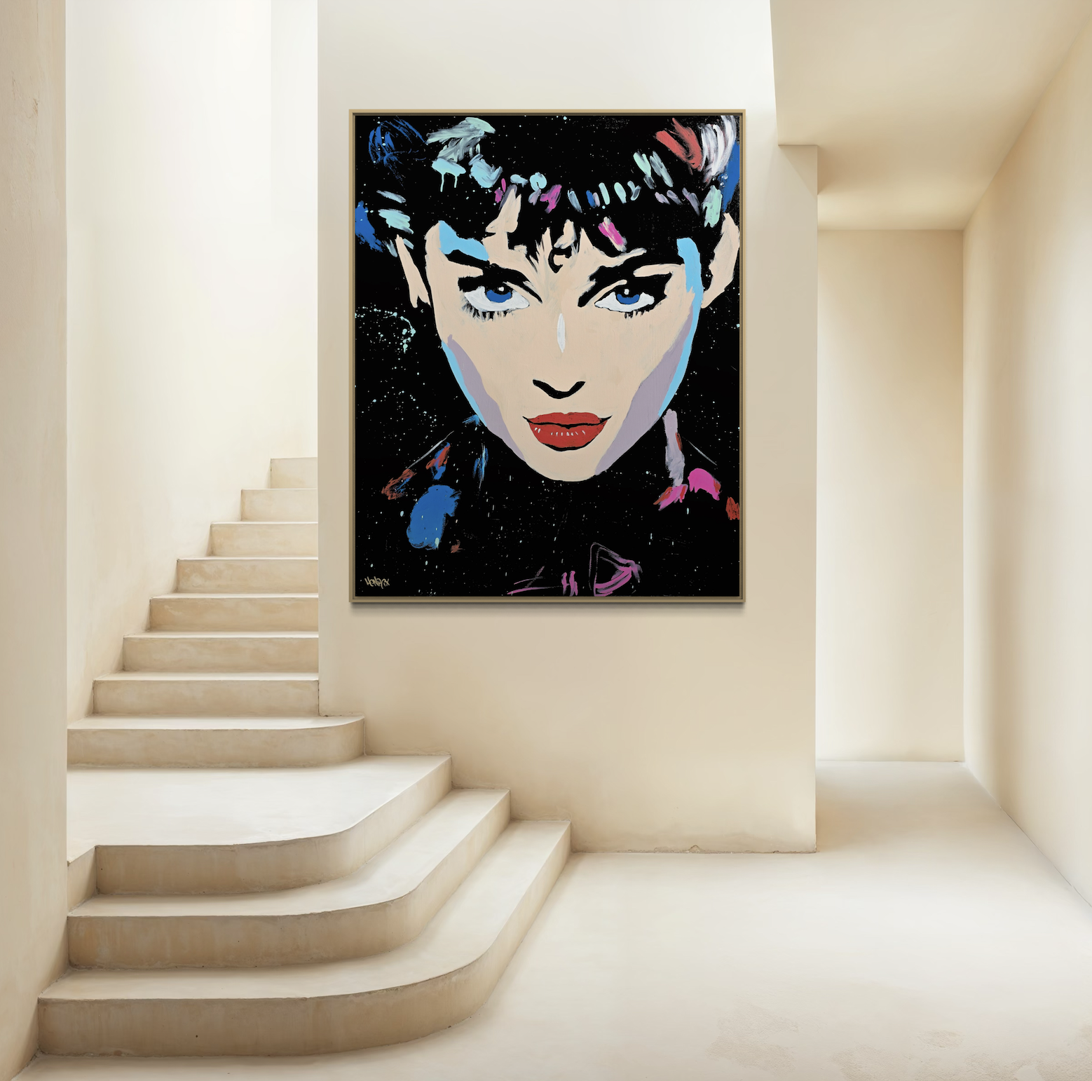 Framed Audrey’s Dream artwork shown on wall