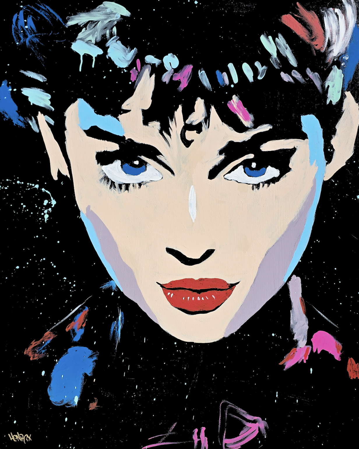 Close-up of Audrey’s Dream on canvas