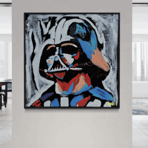 Empire Bleeds Color canvas print abstract Darth Vader painting by Henrix