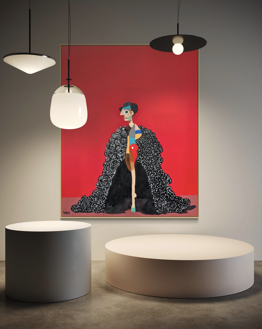 The Met Gala canvas print abstract fashion portrait by Henrix