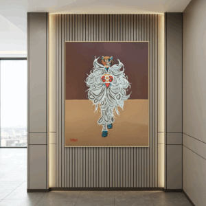 JLo original painting Henrix oil acrylic surreal cubism Met Gala Jennifer Lopez artwork