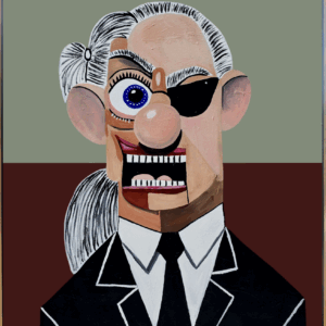 Karl canvas print Henrix surreal cubism Met Gala fashion artwork Karl Lagerfeld inspired 36x48