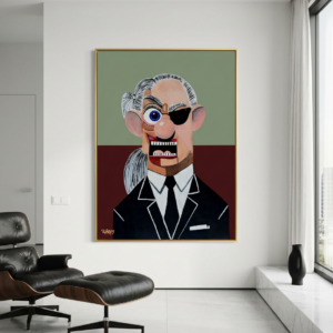 Karl canvas print Henrix surreal cubism Met Gala fashion art Karl Lagerfeld inspired 36x48