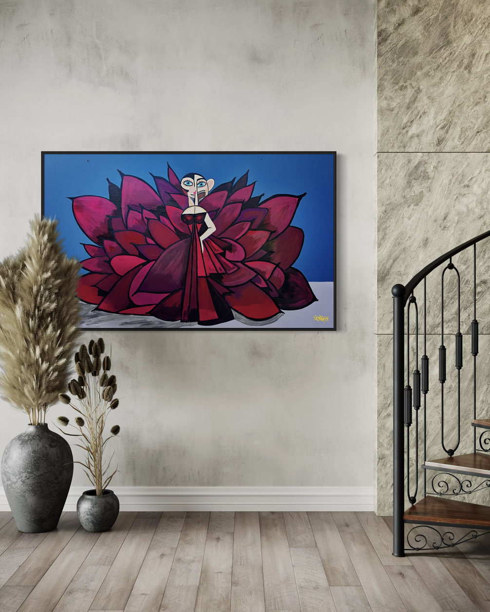 Cardi canvas print inspired by Cardi B Met Gala dress by Henrix
