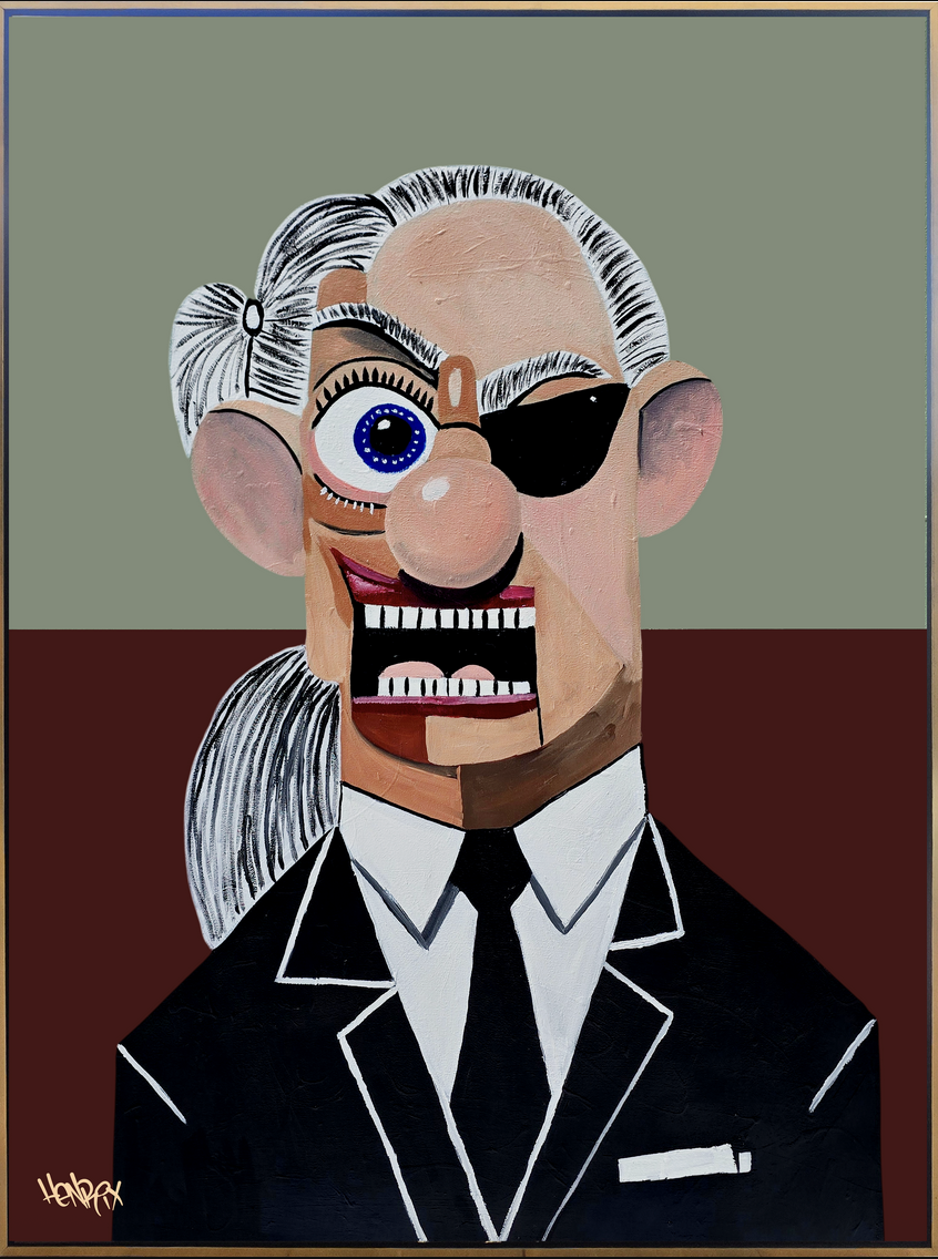 Karl canvas print Henrix surreal cubism Met Gala fashion artwork Karl Lagerfeld inspired 36x48