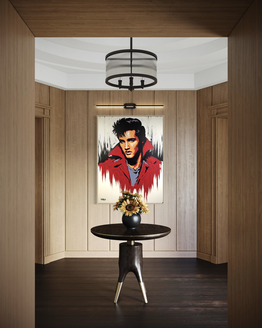 Elvis canvas print by Henrix – bold pop art brushstroke close-up