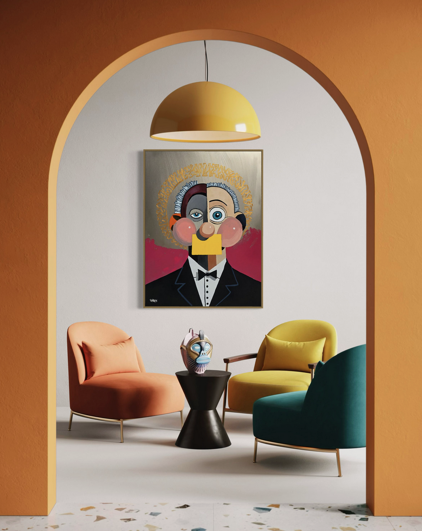 Alfred canvas print by Henrix – symbolic character portrait close-up