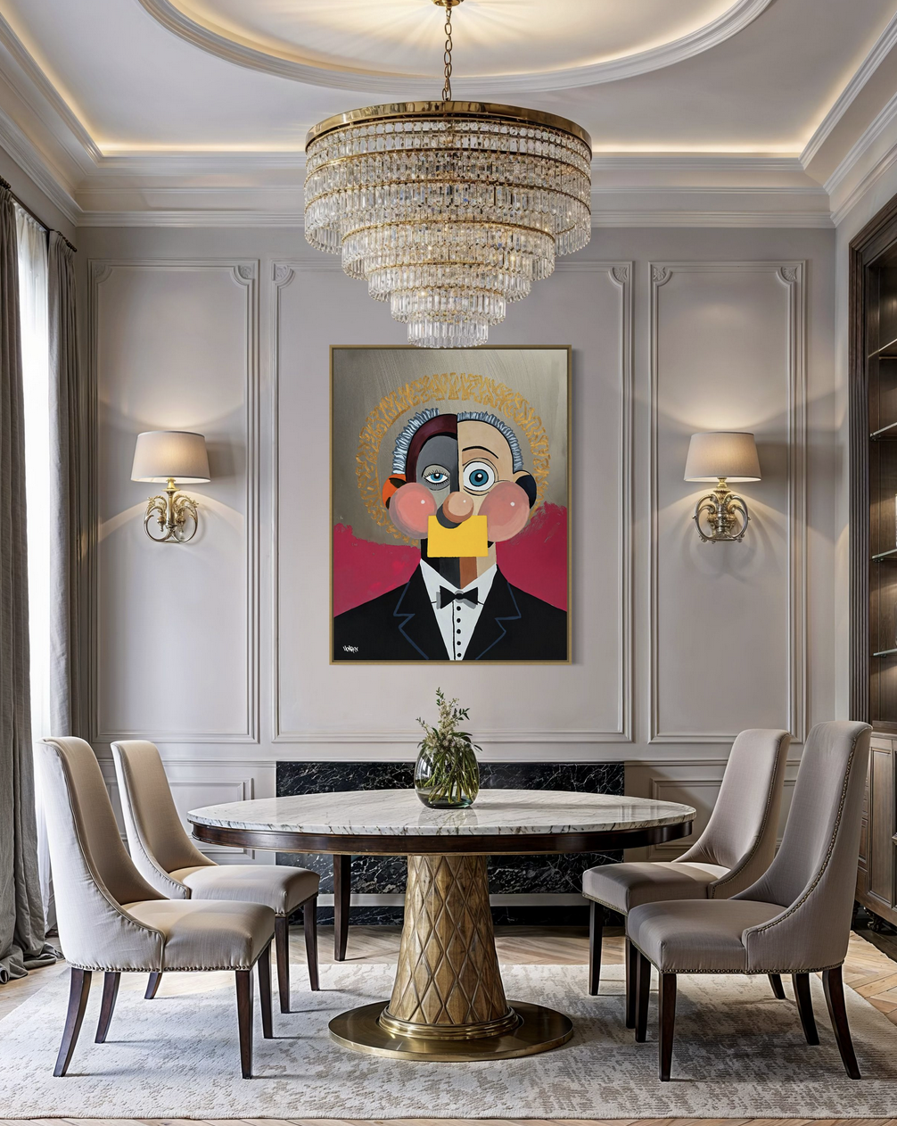 Alfred Canvas Print by Henrix – Bold Butler Character Art 1