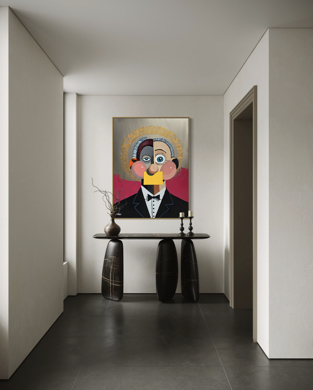 Alfred Canvas Print by Henrix – Bold Butler Character Art 2