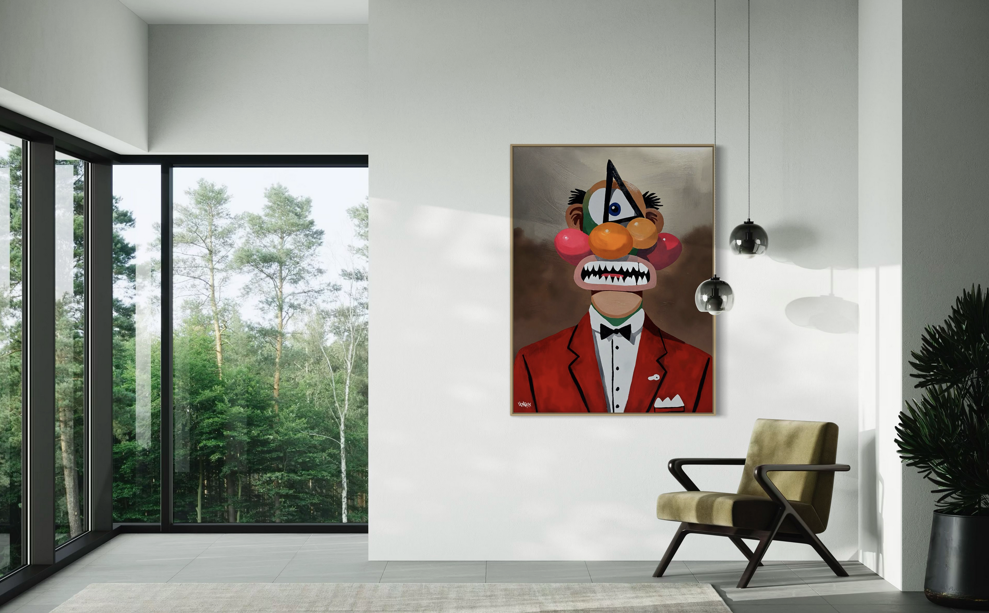 A Beautiful Nightmare canvas print by Henrix – styled in room interior