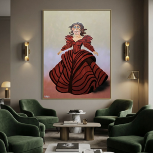 Czarine canvas print by Miami artist Henrix – regal dark queen character from the Phantasia series
